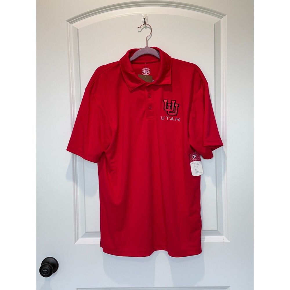 NWT Rivalry Threads University of Utah NCAA Red Polo Shirt Size Medium